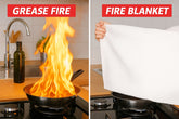 2-Pack Emergency Fire Blanket Set – 40” x 40” Flame-Retardant Fiberglass Safety Blankets for Kitchen, Grill, Car, RV & Home Protection